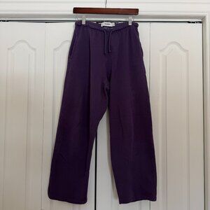 Deep Purple Cozy Sweatpants – Wide Leg Lounge Pants